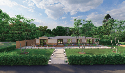 Front yard landscape design example 4